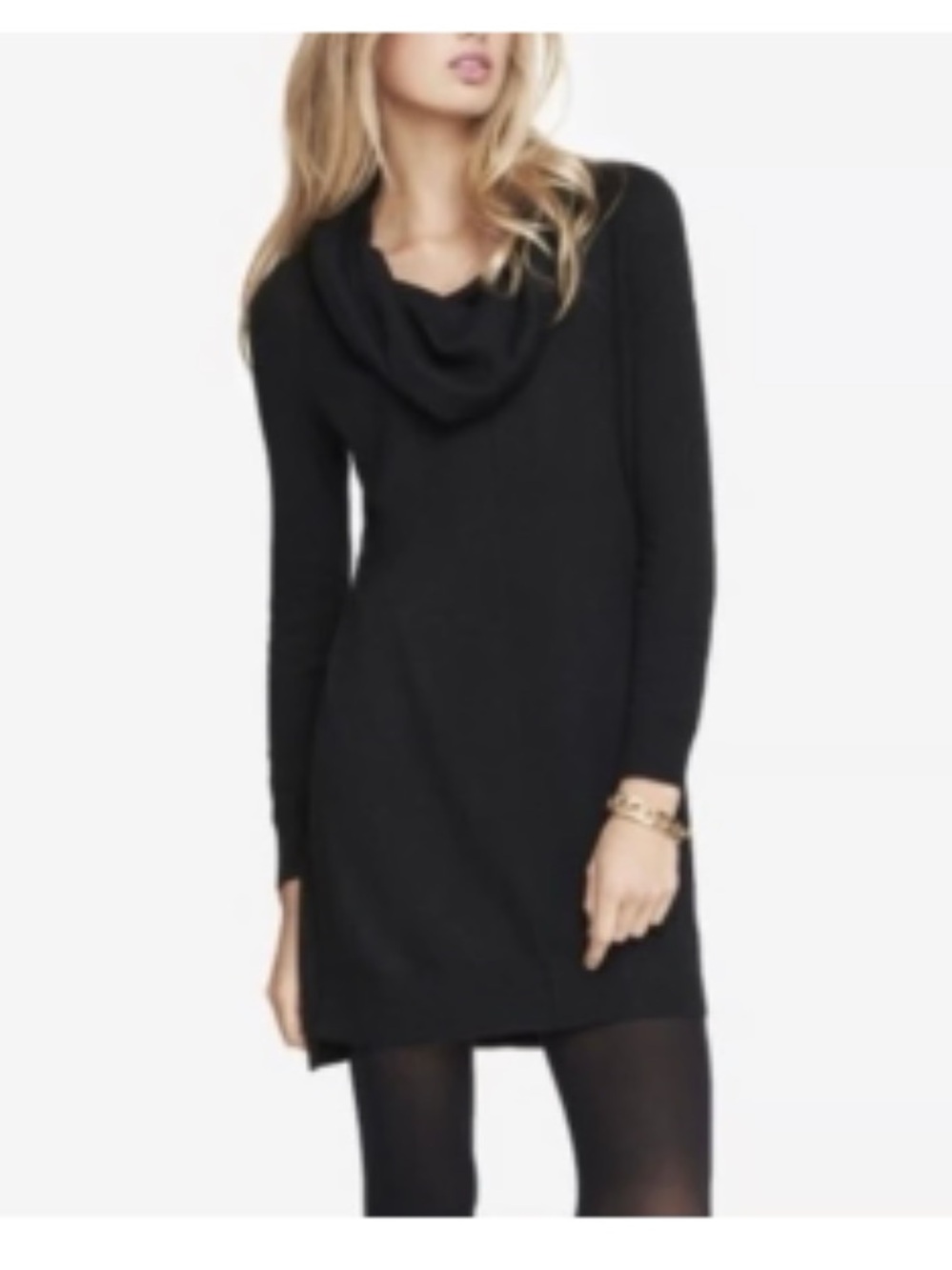 Express Long Sleeve Black Sweater Dress